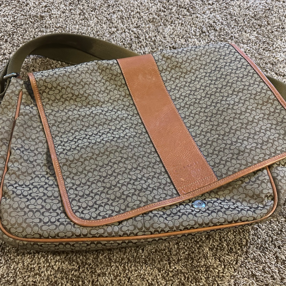 Coach Canvas Brief Commuter Bag